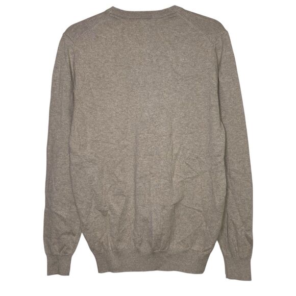 Collars & Co Sweater Mens Small Oatmeal Cashmere Blend Preppy Crew Neck NEW - Picture 2 of 11